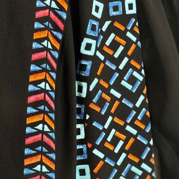 BCBGMAXAZRIA Runway y2k Kaselle Dress Women’s 2Embroidered Geometric Boho - Picture 11 of 16